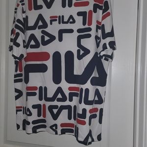 Fila T-shirt & Hat ( Blue,White,& Red)
